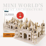 F&S 3D Wooden Puzzle Mini Building Model Taj Mahal Woodcraft DIY Toy Kit for Children