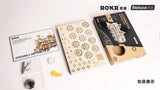 F&S 3D Assembly Wooden Puzzle Laser-Cut Locomotive Kit Mechanical Gears Toy Brain Teaser Games Best Birthday Gifts
