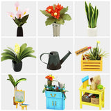 ROBOTIME DIY Dollhouse Wooden Miniature Furniture Kit Mini Green House with LED Best Birthday Gifts for Women and Girls