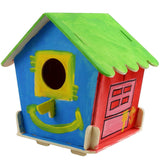 F&S Wooden Birdhouse for Outdoors Model Building Kits 3D Painting Puzzle Wood Craft Kits Best Gifts for Kids Age 3+
