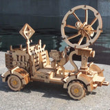 F&S 3D Assemble Puzzle Wooden DIY Solar Power Car Kits - Educational STEM Subjects Great Home-School Curriculum - Unique Solar Power Toy