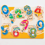 F&S Colorful Wooden Number Peg Puzzle Smooth Easy-Grab Peg Puzzle Game Valentines Day Gifts for Toddlers 1 2 3 Years