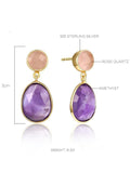 Purple&Pink Amethyst Earrings