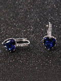 Heart-shaped Zircon Earrings