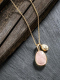 Natural Pink Crystal Necklace