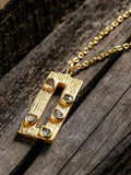 Golden Silver Diamond Necklace