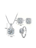 Square Necklace&Earring Set