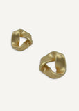 Golden Metallic Circle Earrings