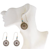 European and American retro openwork carved long earrings