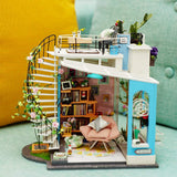 F&S DIY Miniature Dollhouse Kit - 1:24 Scale Dollhouse Room Kit with LED Light - DIY House Kit with Furniture Best Birthday for Women and Men