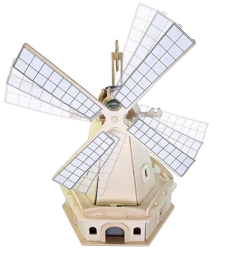 F&S Solar Powered Windmill Building Toy Educational DIY Assembly Child Birthday Gift Novelty