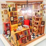 Dollhouse Miniatures DIY Furniture Kit Doll House With Furniture For Gift (Study Room)