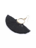 Handmade Fan-shaped Tassel Earrings