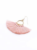 Handmade Fan-shaped Tassel Earrings