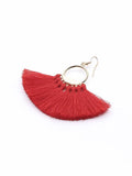 Handmade Fan-shaped Tassel Earrings