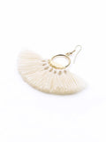 Handmade Fan-shaped Tassel Earrings