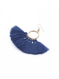 Handmade Fan-shaped Tassel Earrings