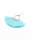 Handmade Fan-shaped Tassel Earrings