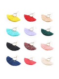 Handmade Fan-shaped Tassel Earrings