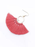 Handmade Fan-shaped Tassel Earrings