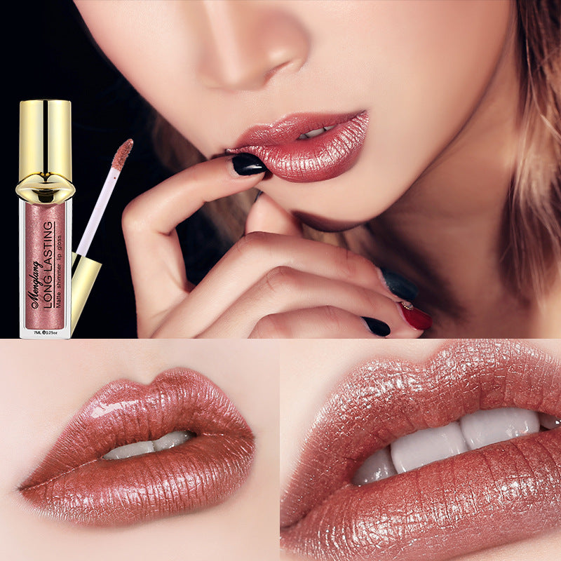 Metallic pearlescent non-stick cup lip gloss matte lip glaze liquid lipstick