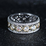 Square Cubic Zircon Copper Ring Fashion Ring for party