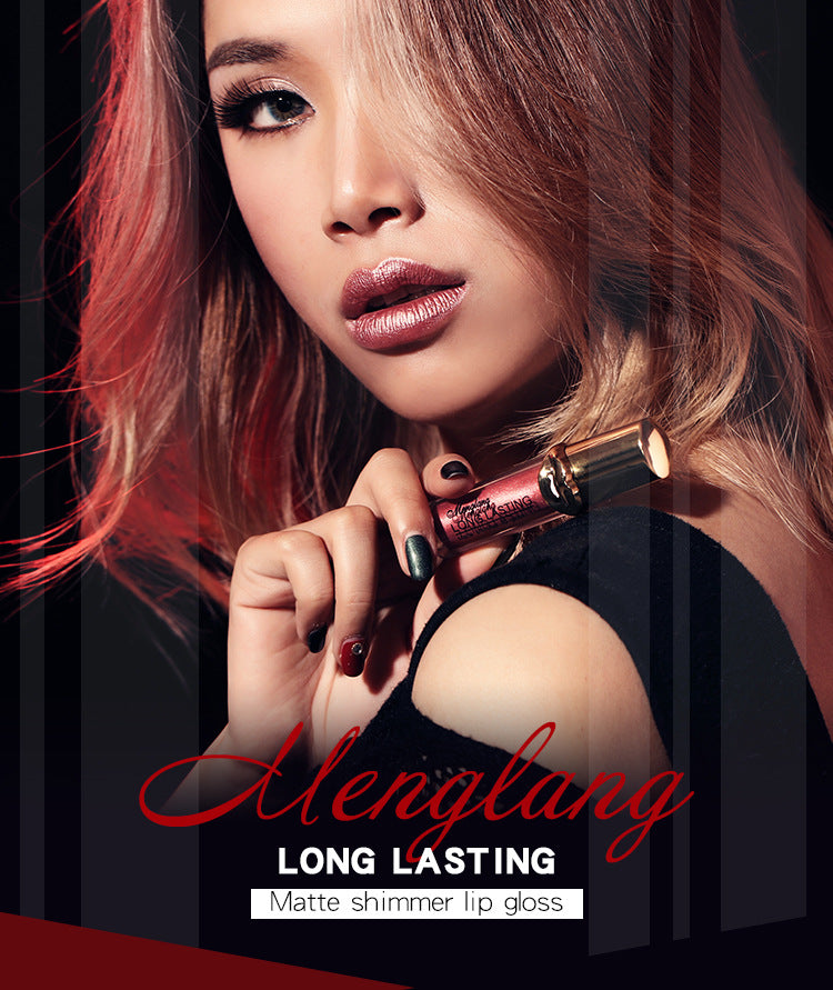Metallic pearlescent non-stick cup lip gloss matte lip glaze liquid lipstick