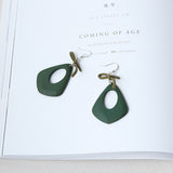 Fashion Europe and America exaggerated geometric bow hollow hollow earrings
