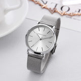 Simple Dial Mesh Strap Women's Watch