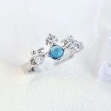Simple Natural Sapphire Queen Crown Live Ring