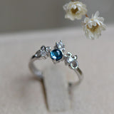 Simple Natural Sapphire Queen Crown Live Ring