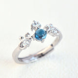 Simple Natural Sapphire Queen Crown Live Ring