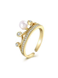 Crown Pattern Opening Ring
