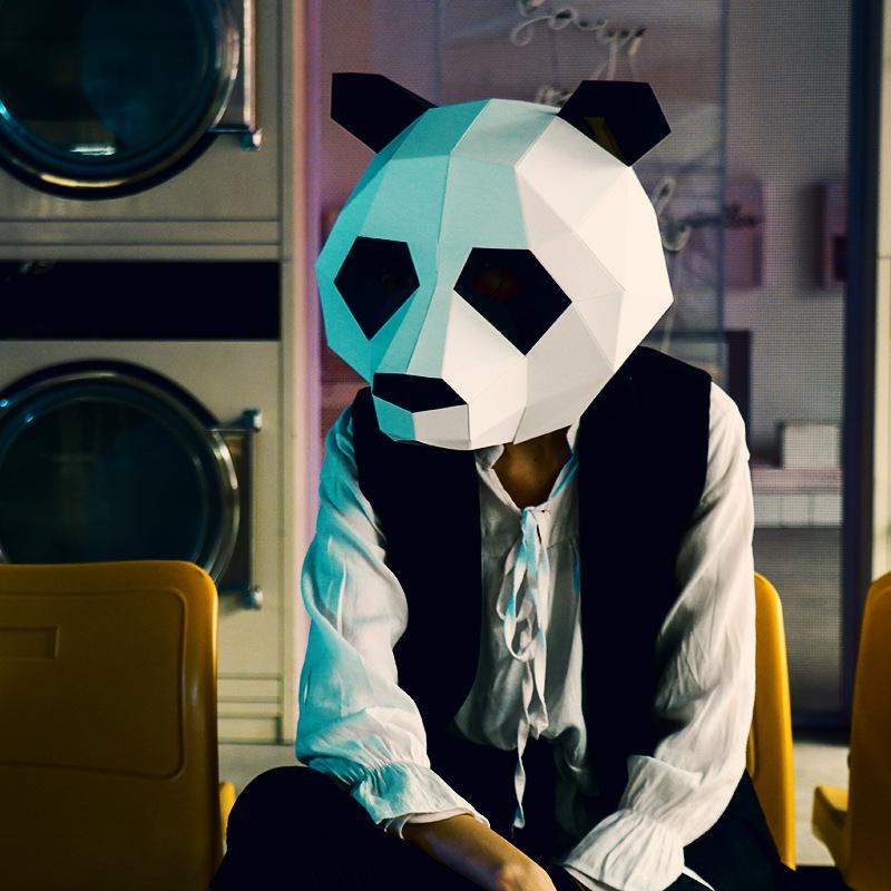 DIY Panda Creative Paper Mask