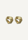 Golden Metallic Circle Earrings