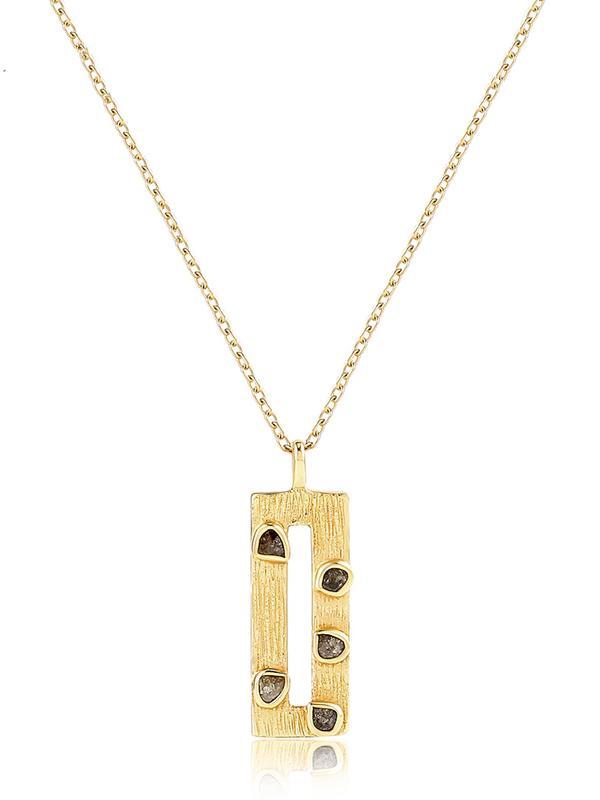 Golden Silver Diamond Necklace
