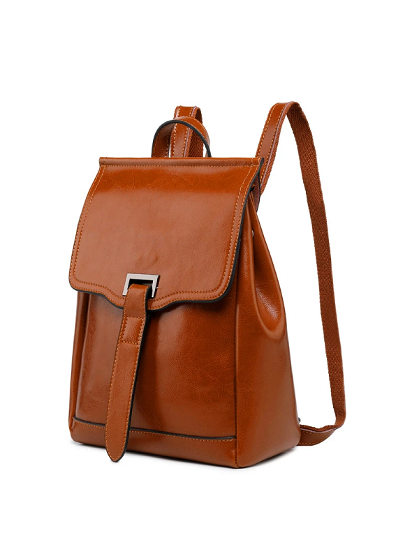 Oil Wax Leather Women's Backpack