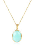 Natural Aqua Calci Necklace