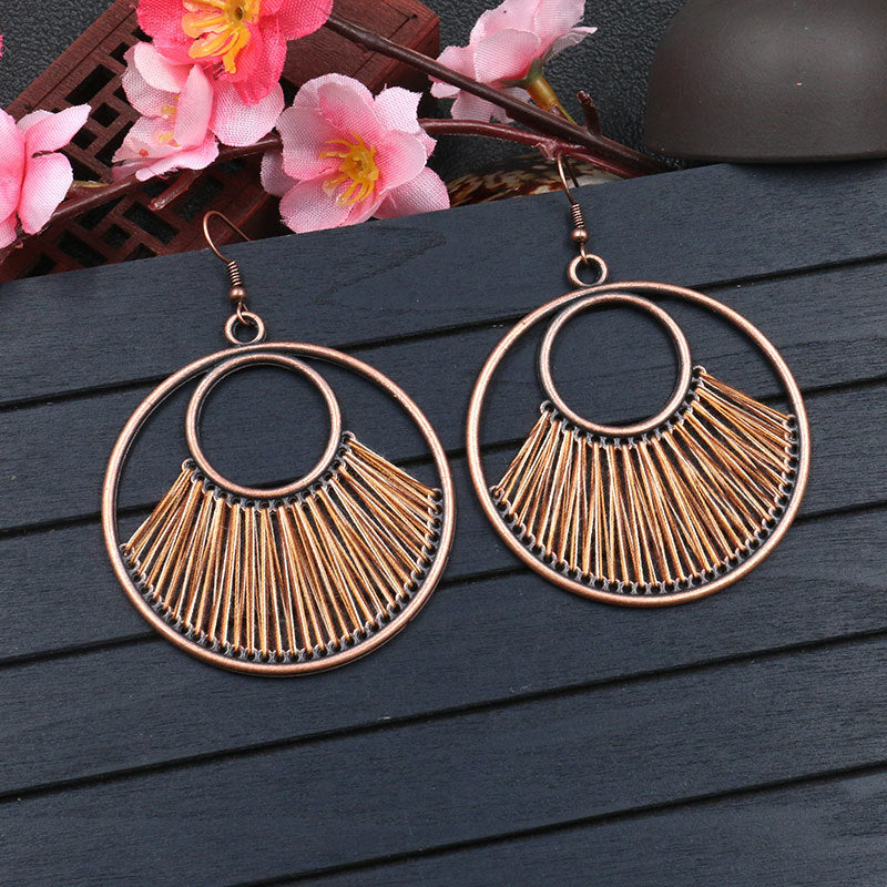 European and American fashion creative circle earrings