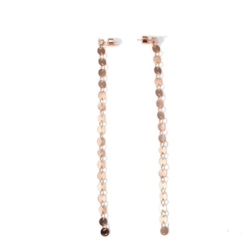 Fashion tassel personality simple temperament long ear chain