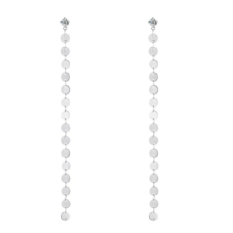 Fashion tassel personality simple temperament long ear chain