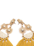 Flower-shaped Tassel Earrings