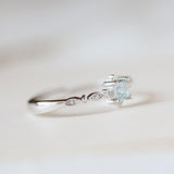 Fashion Europe and America set topaz blue sea zircon ring