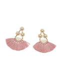 Flower-shaped Tassel Earrings