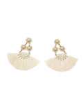 Flower-shaped Tassel Earrings