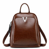 Solid Color Retro Backpack