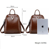 Solid Color Retro Backpack