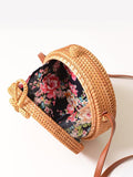 Round Rattan Bag