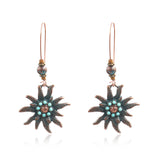 Fashion personality sun flower earrings
