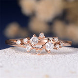 Fashion European and American women's minimalist diamond ring
